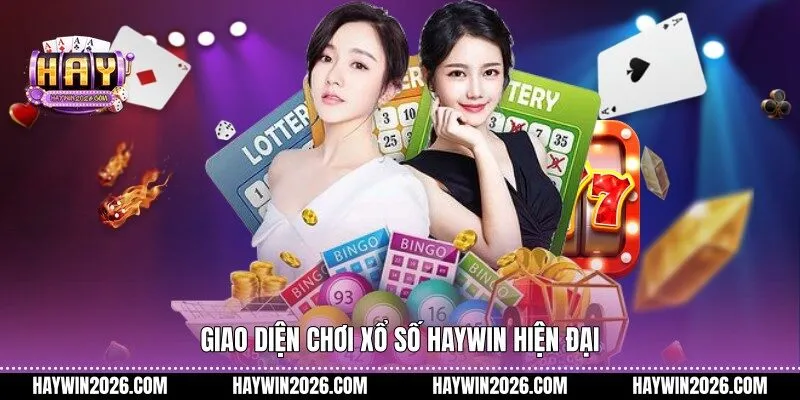 Giao diện chơi xổ số Haywin hiện đại